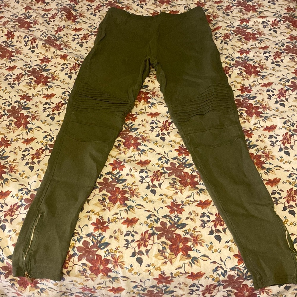 Moss green jeggings